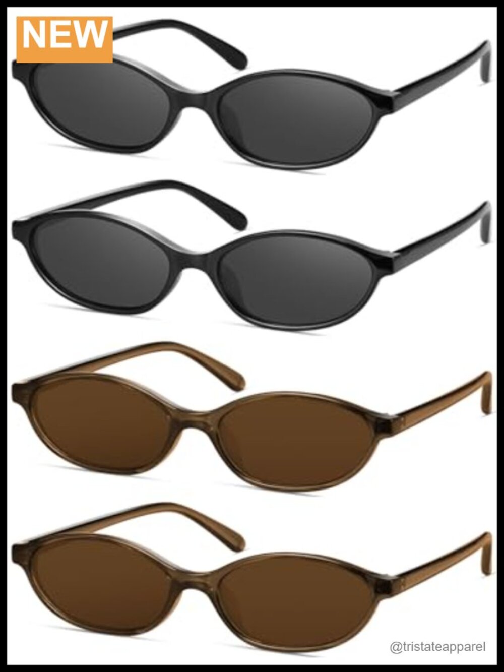 Retro Oval Cat Eye Sunglasses UV Protection Full Frame Unisex Adult